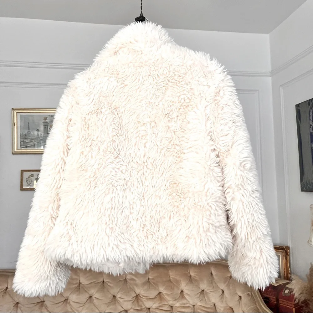 JASON WU Faux Fur White Jacket Coat Size S P RARE ~ NWT